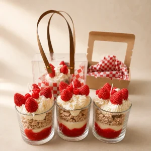 Luxury Strawberry Cheesecake Cup Candle