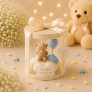Baby Teddy & Cloud Candle